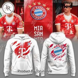 Bayern Munich Ripped Slash Pattern Special Edition White Hoodie