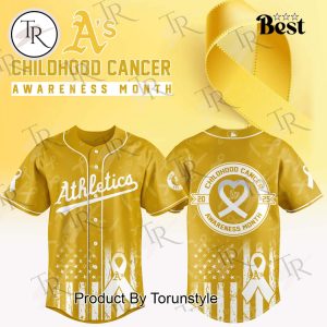 MLB Oakland Athletics X Childhood Cancer Awareness Month 2025 Baseball Jersey