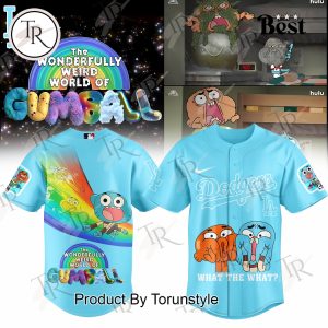 Los Angeles Dodgers X The Wonderfully Weird World of Gumball 2025 “What The What?” Special Edition Baseball Jersey