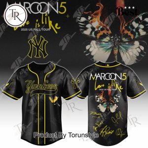 New York Yankees X Maroon 5 Love Is Like Special Edition 2025 Baseball Jersey New York Yankees X Maroon 5 Love Is Like Special Edition 2025 Baseball Jersey