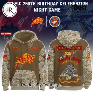 Navy Midshipmen X U.S.M.C 250th Birthday Custom Name Limited Edition Hoodie