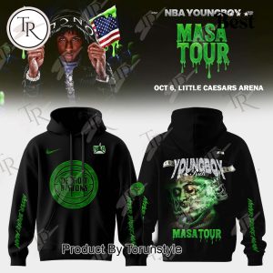 Detroit Pistons X NBA Young Boy MASA Tour Black Edition Hoodie