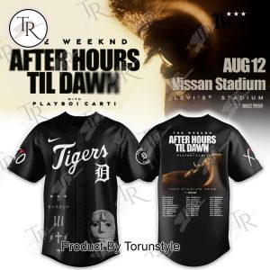 Detroit Tigers X The Weeknd After Hours Til Dawn Tour 2025 Baseball Jersey Detroit Tigers X The Weeknd After Hours Til Dawn Tour 2025 Baseball Jersey