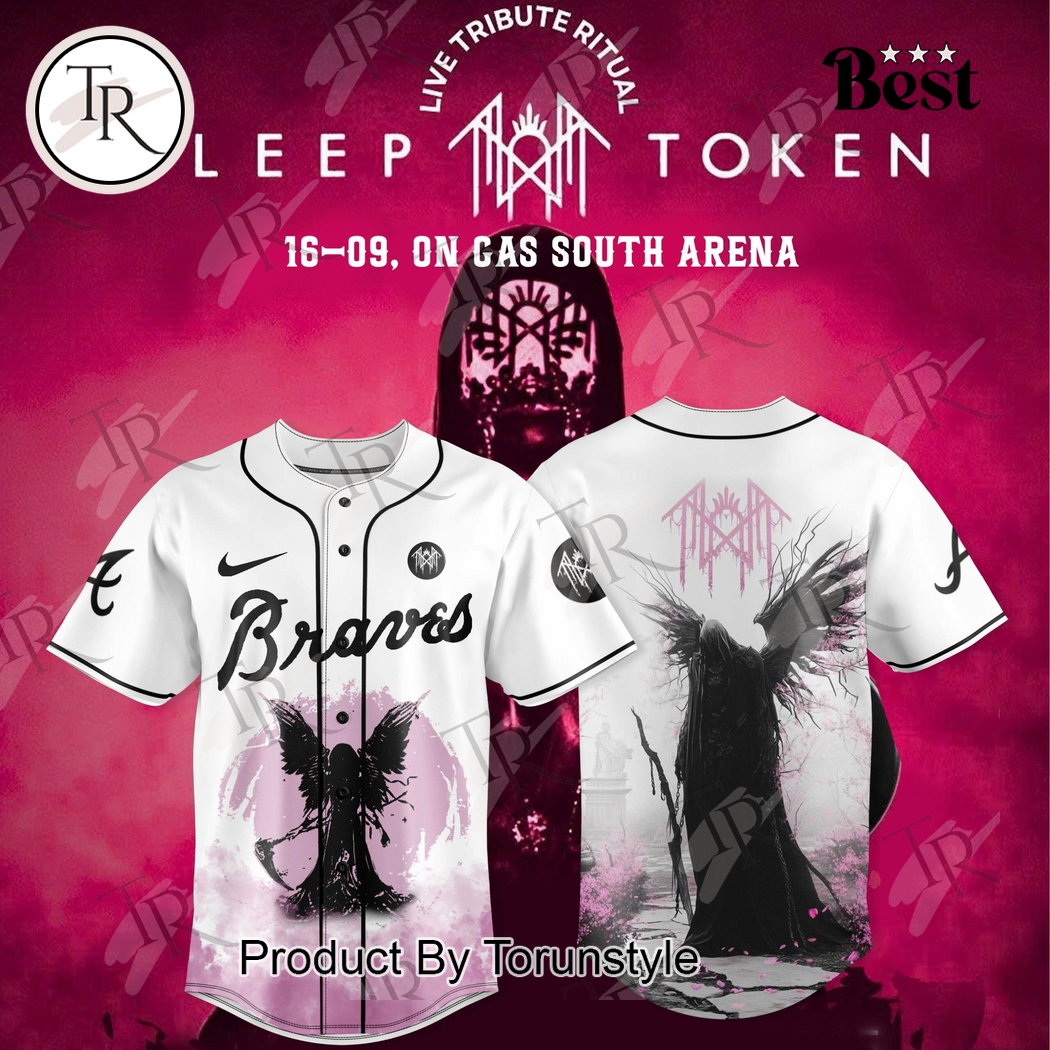 Atlanta Braves X Sleep Token Even in Arcadia Tour Limited Edition Baseball Jersey Atlanta Braves X Sleep Token Even in Arcadia Tour Limited Edition Baseball Jersey