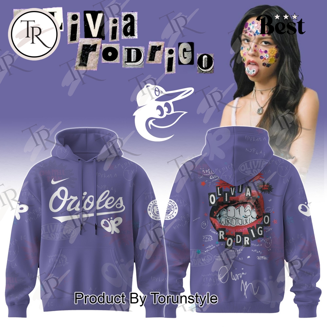 Baltimore Orioles X Olivia Rodrigo Special Edition GUTS World Tour 2025 Hoodie Baltimore Orioles X Olivia Rodrigo Special Edition GUTS World Tour 2025 Hoodie