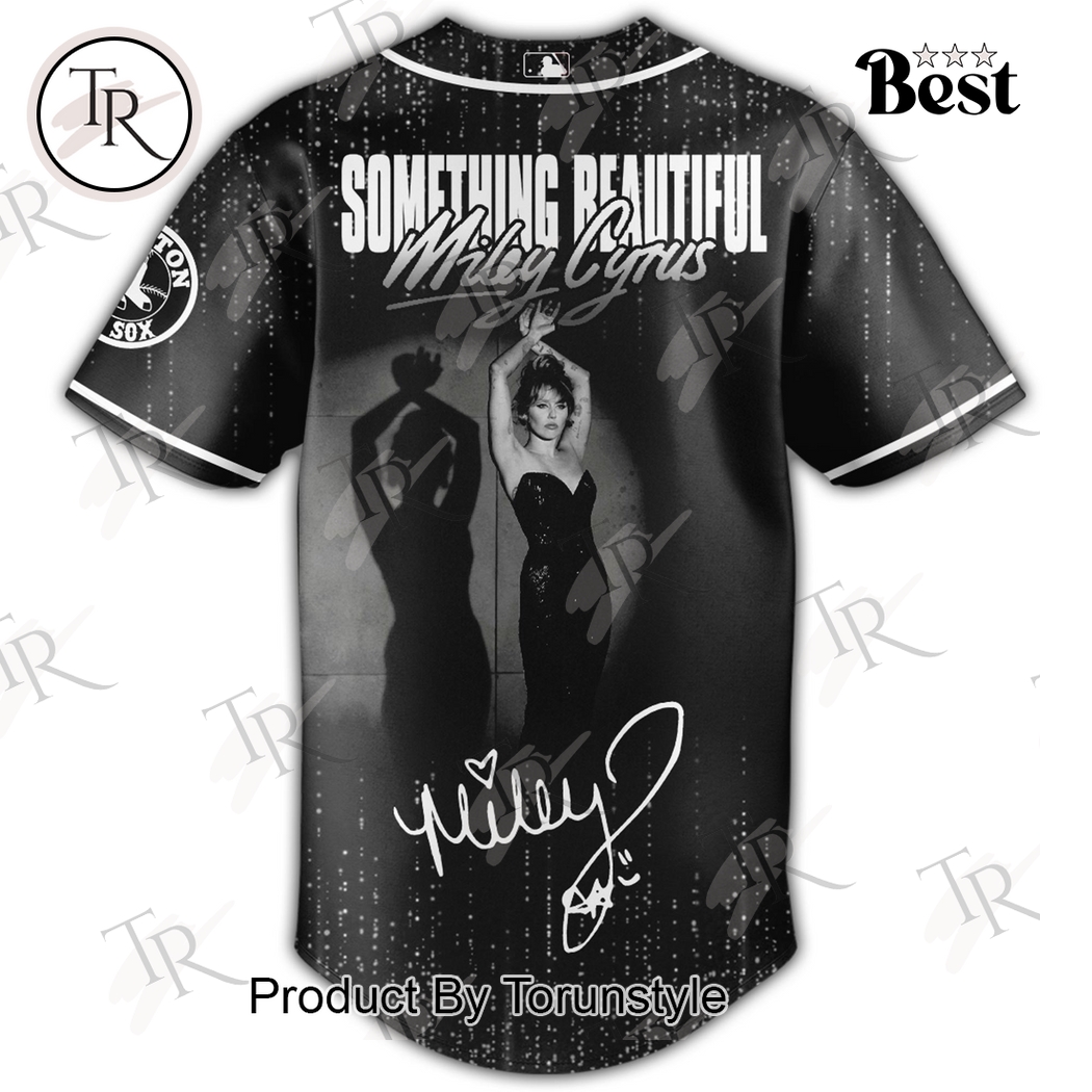 Boston Red Sox X Miley Cyrus Something Beautiful Album Limited Edition Baseball Jersey Boston Red Sox X Miley Cyrus Something Beautiful Album Limited Edition Baseball Jersey