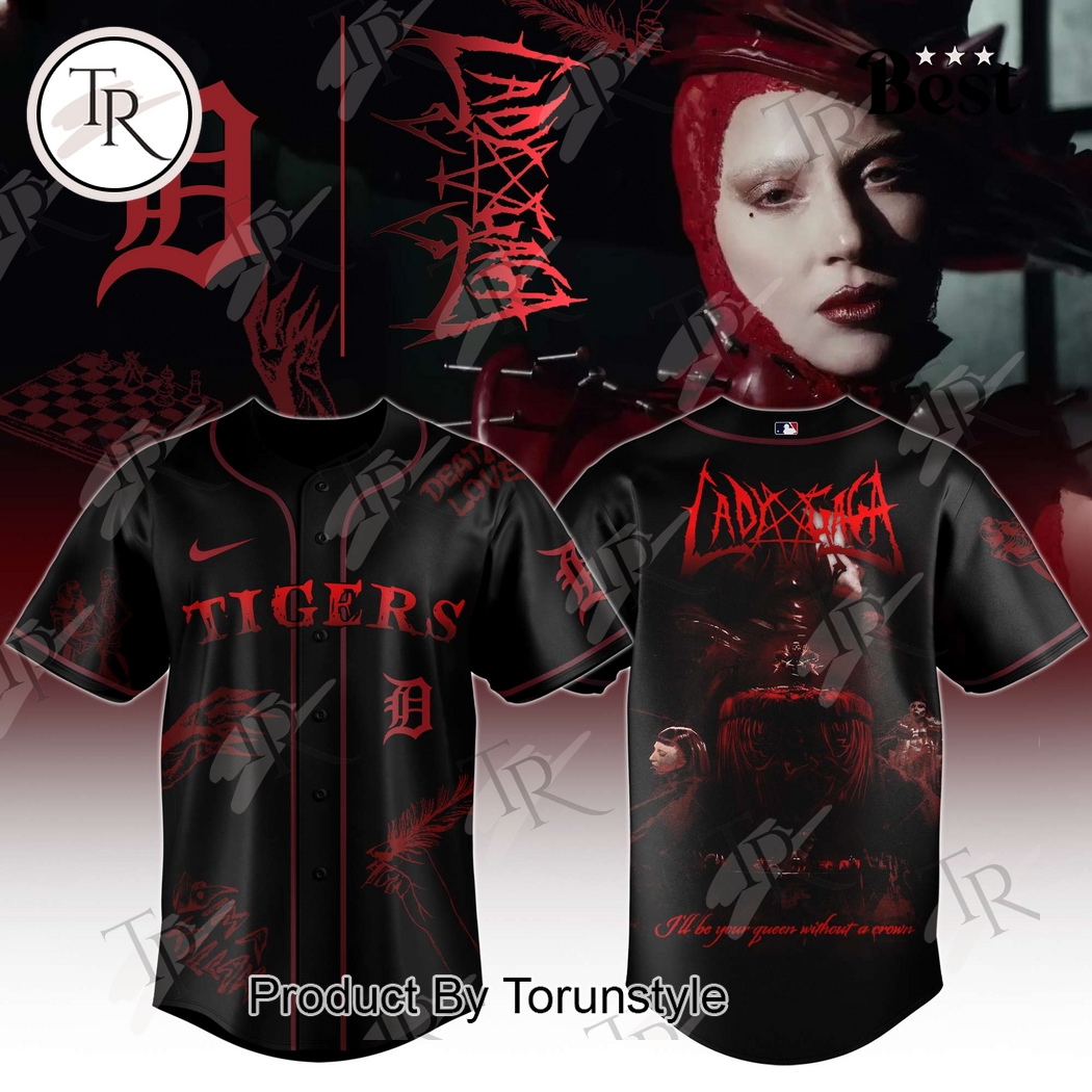 Detroit Tigers X Lady Gaga Limited Edition Baseball Jersey Detroit Tigers X Lady Gaga Limited Edition Baseball Jersey