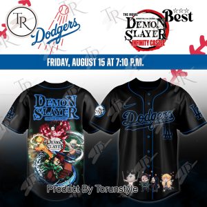 Los Angeles Dodgers X The Mvie Kimetsu No Yaiba Infinity Castle Special Edition 2025 Baseball Jersey
