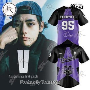 Los Angeles Dodgers X V95 Kim Tae-hyung Violet Edition Baseball Jersey