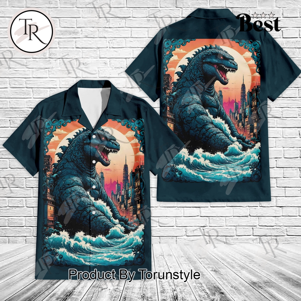 Godzilla Gojira Special Edition Tokyo City Hawaiian Shirt Godzilla Gojira Special Edition Tokyo City Hawaiian Shirt