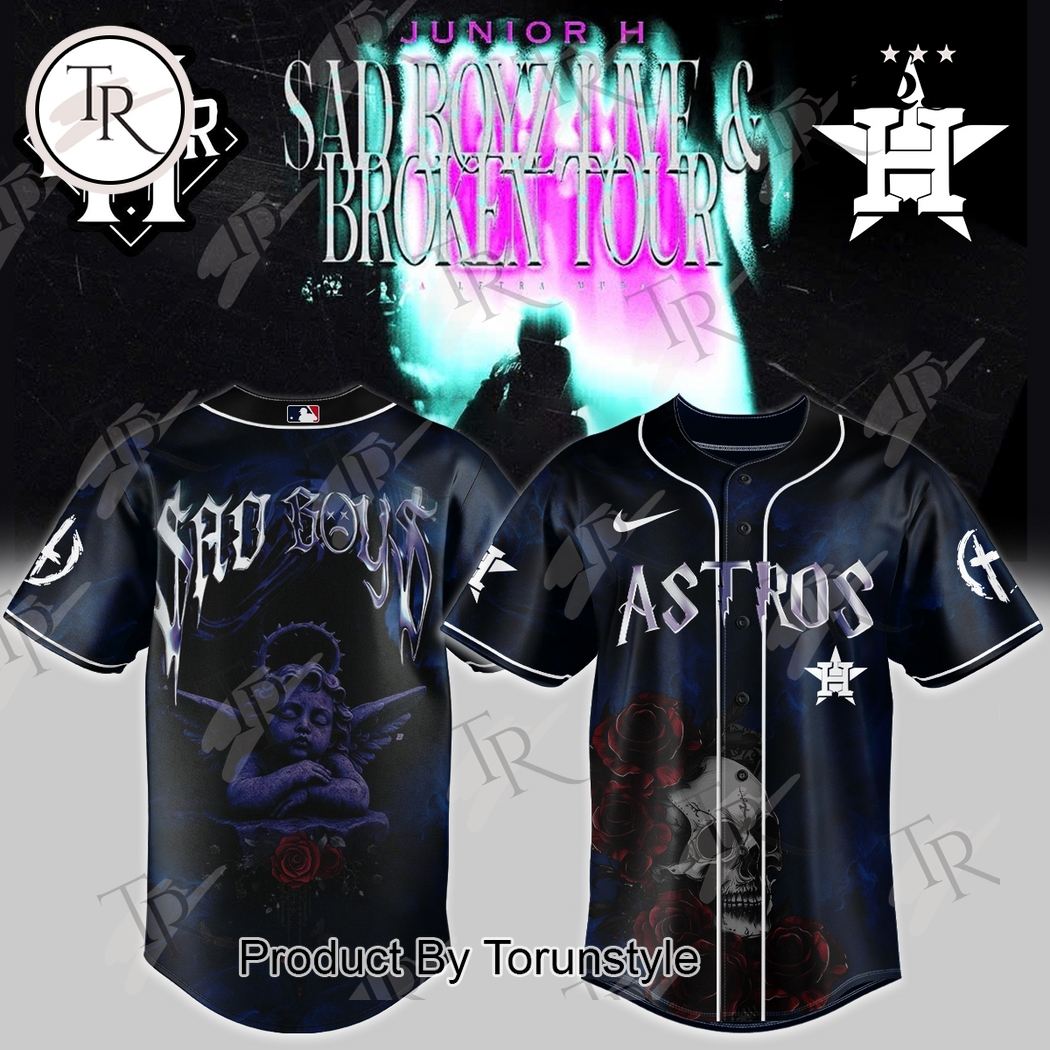 Houston Astros X Junior H Tour AD BOYZ LIVE & BROKEN 2025 Special Edition Baseball Jersey Houston Astros X Junior H Tour AD BOYZ LIVE & BROKEN 2025 Special Edition Baseball Jersey