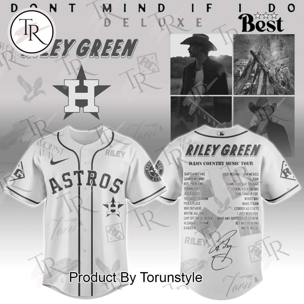 Houston Astros X Riley Green Tour Damn Country Music 2025 Limited Edition Baseball Jersey Houston Astros X Riley Green Tour Damn Country Music 2025 Limited Edition Baseball Jersey