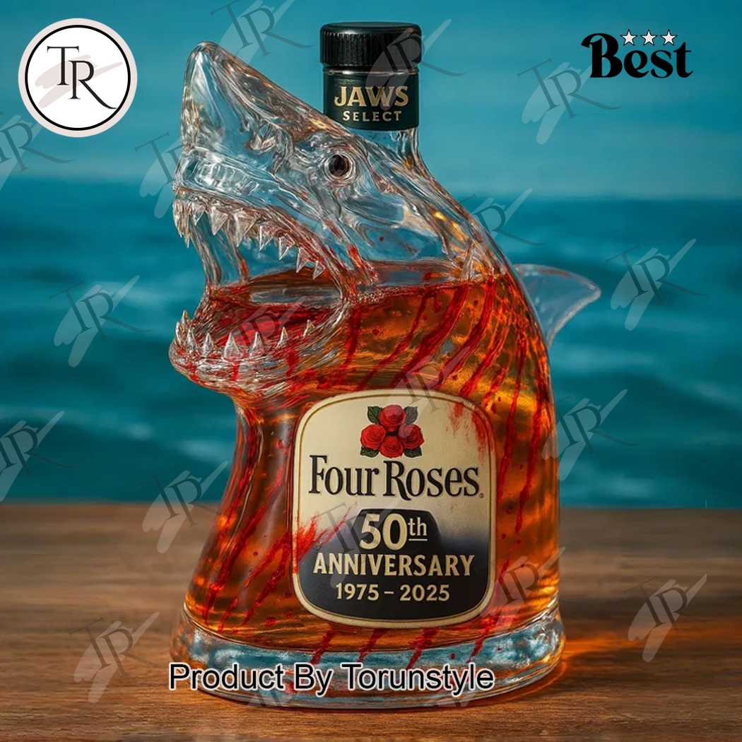 Jaws 50th Anniversary 1975-2025 "Four Roses" Special Edition Whiskey Bottle Jaws 50th Anniversary 1975-2025 "Four Roses" Special Edition Whiskey Bottle