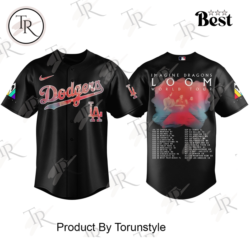 Los Angeles Dodgers X Imagine Dragons Loom World Tour 2025 Baseball Jersey Los Angeles Dodgers X Imagine Dragons Loom World Tour 2025 Baseball Jersey