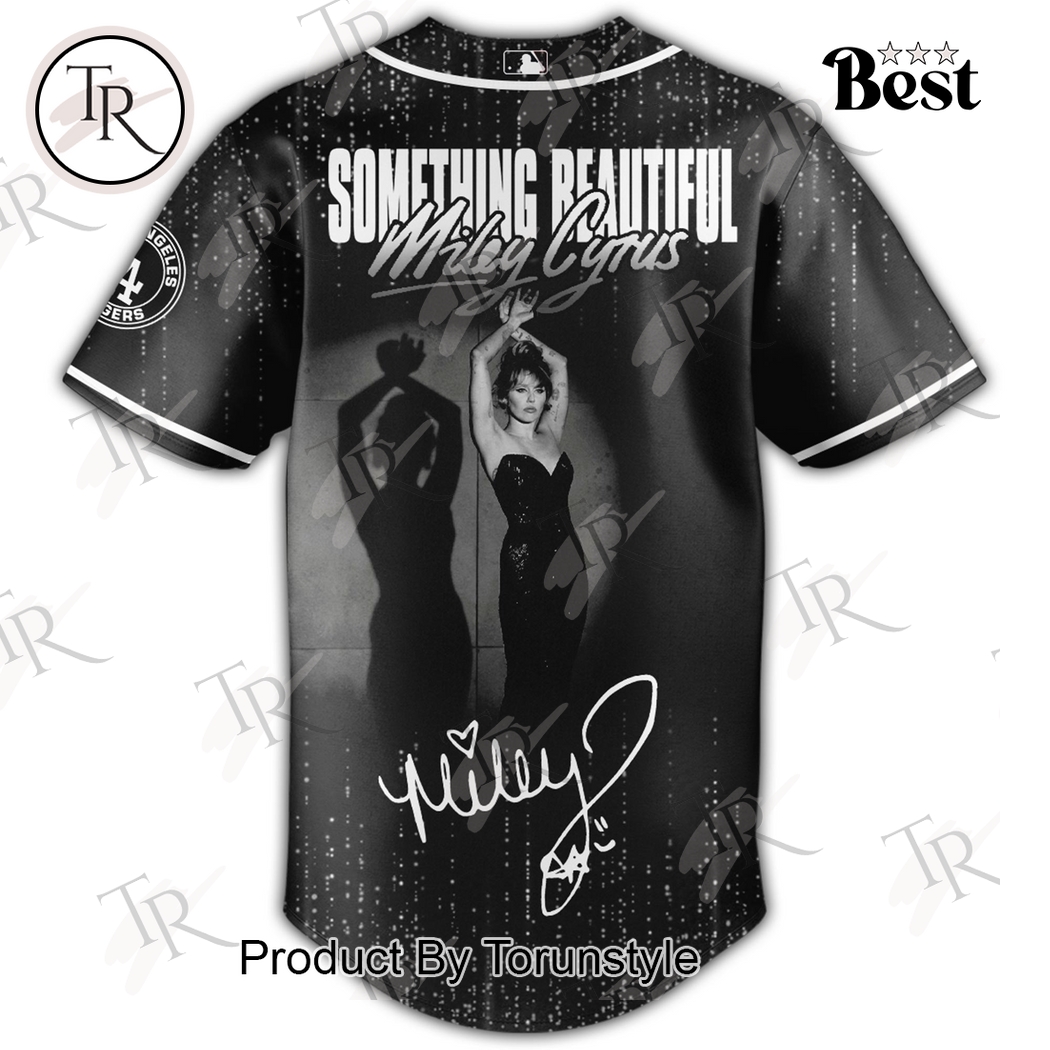 Los Angeles Dodgers X Miley Cyrus Something Beautiful Album Limited Edition Baseball Jersey Los Angeles Dodgers X Miley Cyrus Something Beautiful Album Limited Edition Baseball Jersey
