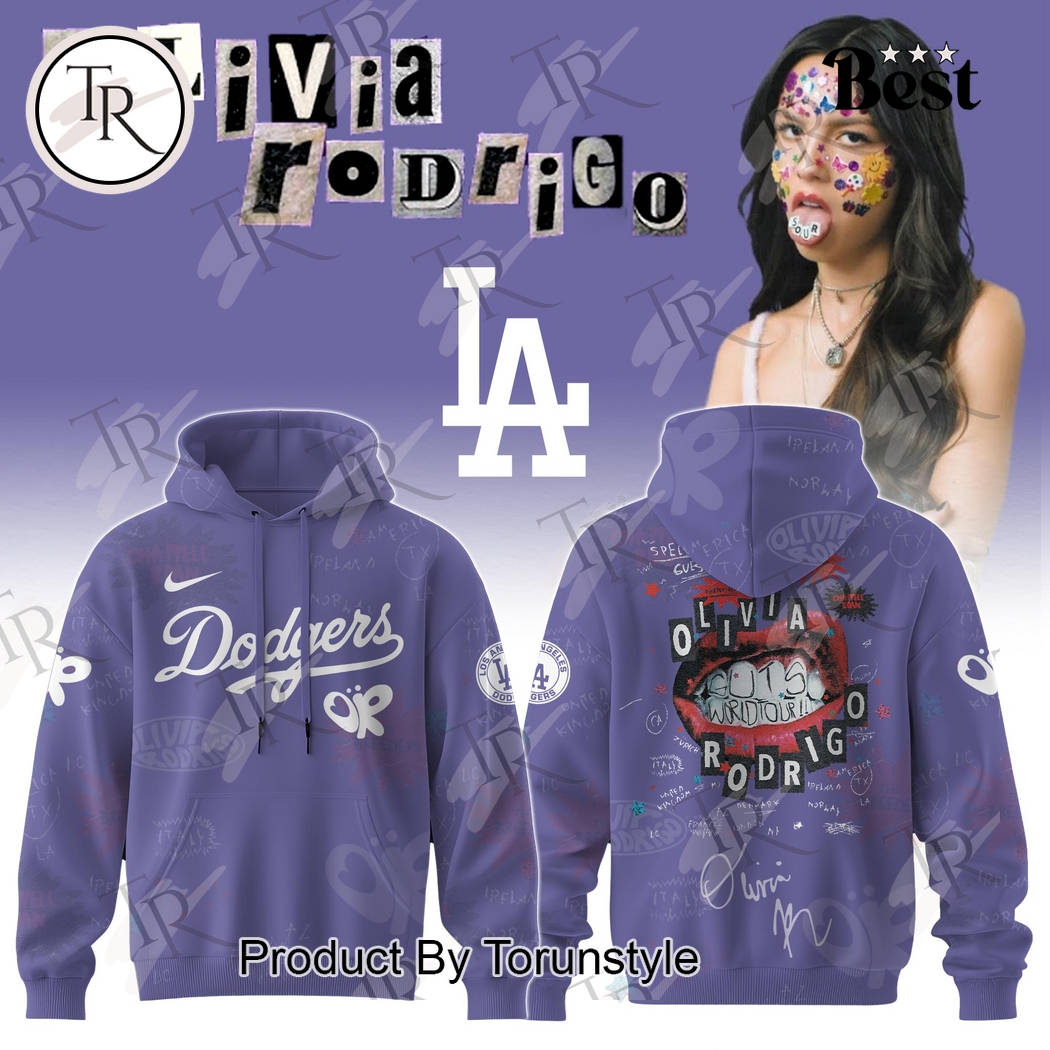 Los Angeles Dodgers X Olivia Rodrigo Special Edition GUTS World Tour 2025 Hoodie Los Angeles Dodgers X Olivia Rodrigo Special Edition GUTS World Tour 2025 Hoodie