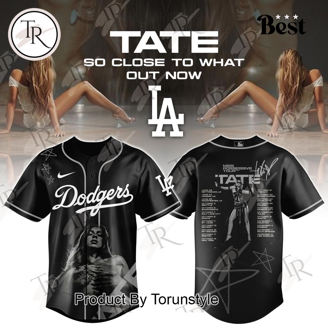 Los Angeles Dodgers X Tate McRae Tour 2025 Miss Possessive Limited Edition Baseball Jersey Los Angeles Dodgers X Tate McRae Tour 2025 Miss Possessive Limited Edition Baseball Jersey