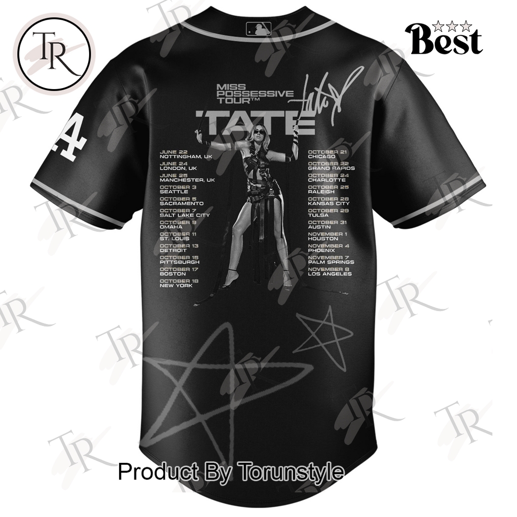Los Angeles Dodgers X Tate McRae Tour 2025 Miss Possessive Limited Edition Baseball Jersey Los Angeles Dodgers X Tate McRae Tour 2025 Miss Possessive Limited Edition Baseball Jersey