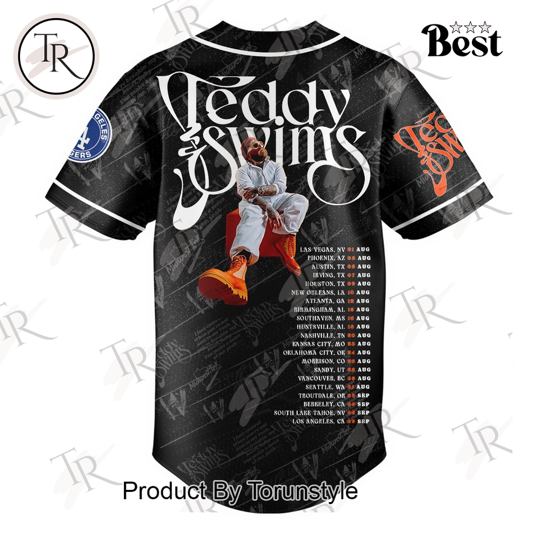 Los Angeles Dodgers X Teddy Swims Album I've Tried Everything But Therapy Special Edition Baseball Jersey Los Angeles Dodgers X Teddy Swims Album I've Tried Everything But Therapy Special Edition Baseball Jersey