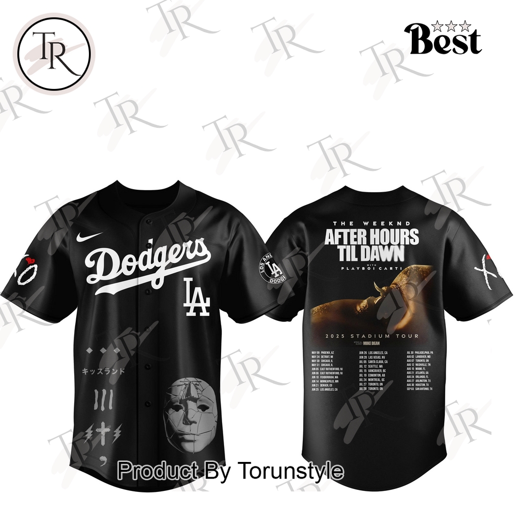 Los Angeles Dodgers X The Weeknd After Hours Til Dawn Tour 2025 Baseball Jersey Los Angeles Dodgers X The Weeknd After Hours Til Dawn Tour 2025 Baseball Jersey