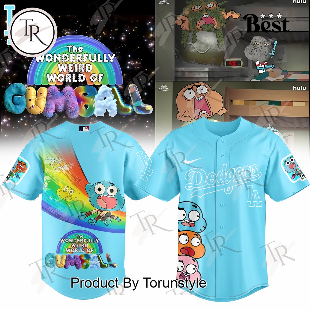 Los Angeles Dodgers X The Wonderfully Weird World of Gumball Special Edition 2025 Baseball Jersey Los Angeles Dodgers X The Wonderfully Weird World of Gumball Special Edition 2025 Baseball Jersey