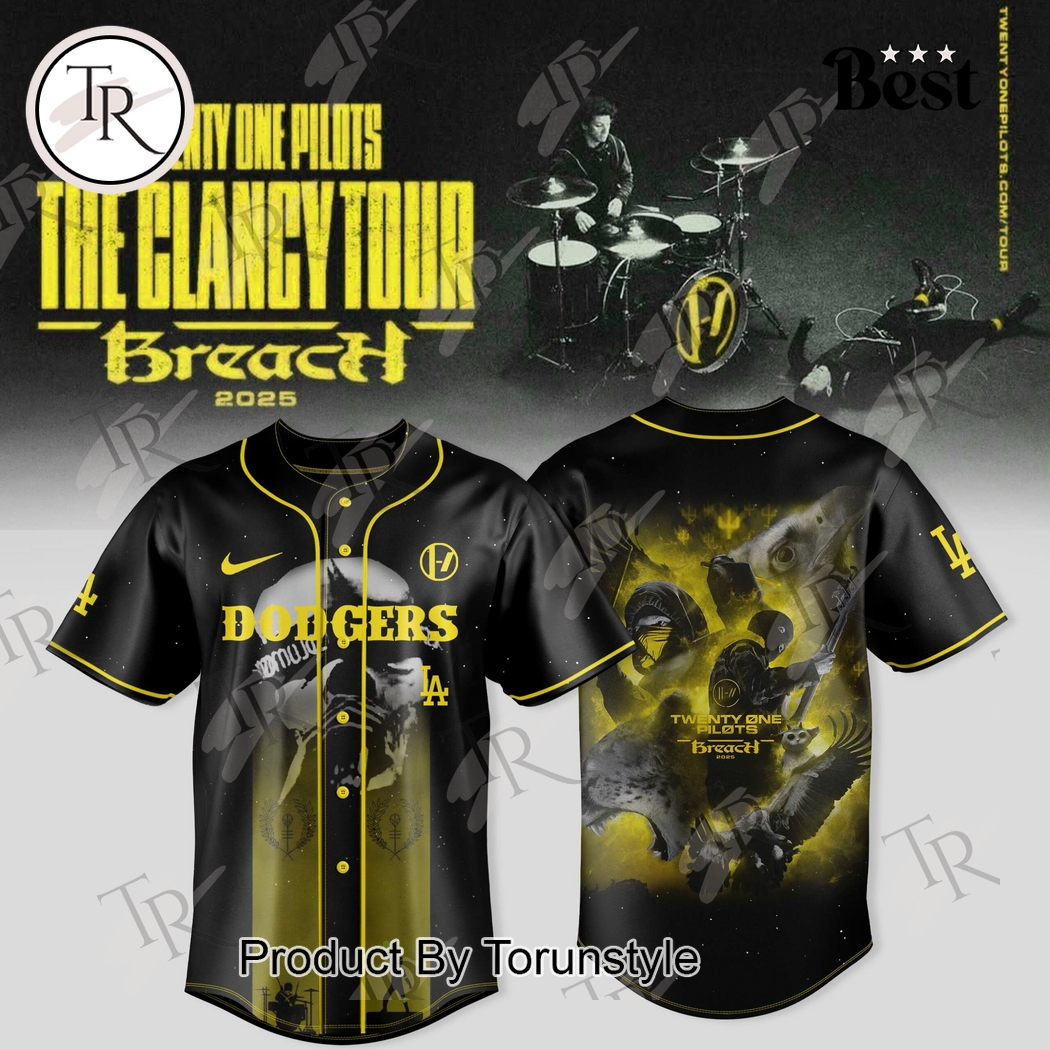 Los Angeles Dodgers X Twenty One Pilots The Clancy Tour: Breach 2025 Baseball Jersey Los Angeles Dodgers X Twenty One Pilots The Clancy Tour: Breach 2025 Baseball Jersey