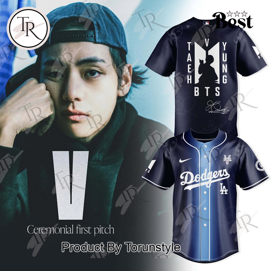 Los Angeles Dodgers X V95 Kim Tae-hyung Navy Edition Baseball Jersey Los Angeles Dodgers X V95 Kim Tae-hyung Navy Edition Baseball Jersey