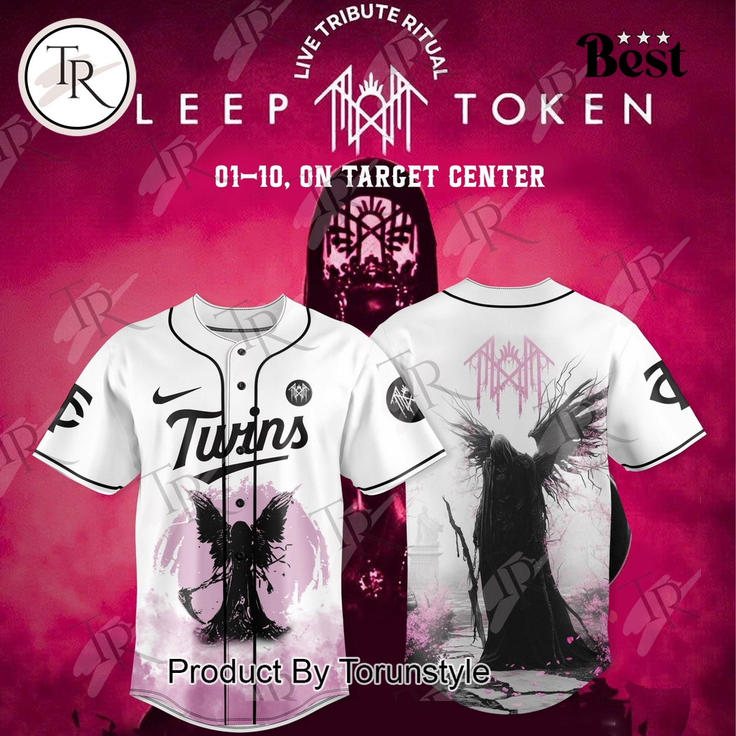 Minnesota Twins X Sleep Token Even in Arcadia Tour Limited Edition Baseball Jersey Minnesota Twins X Sleep Token Even in Arcadia Tour Limited Edition Baseball Jersey