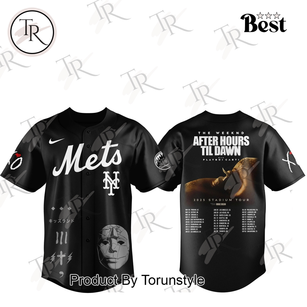 New York Mets X The Weeknd After Hours Til Dawn Tour 2025 Baseball Jersey New York Mets X The Weeknd After Hours Til Dawn Tour 2025 Baseball Jersey