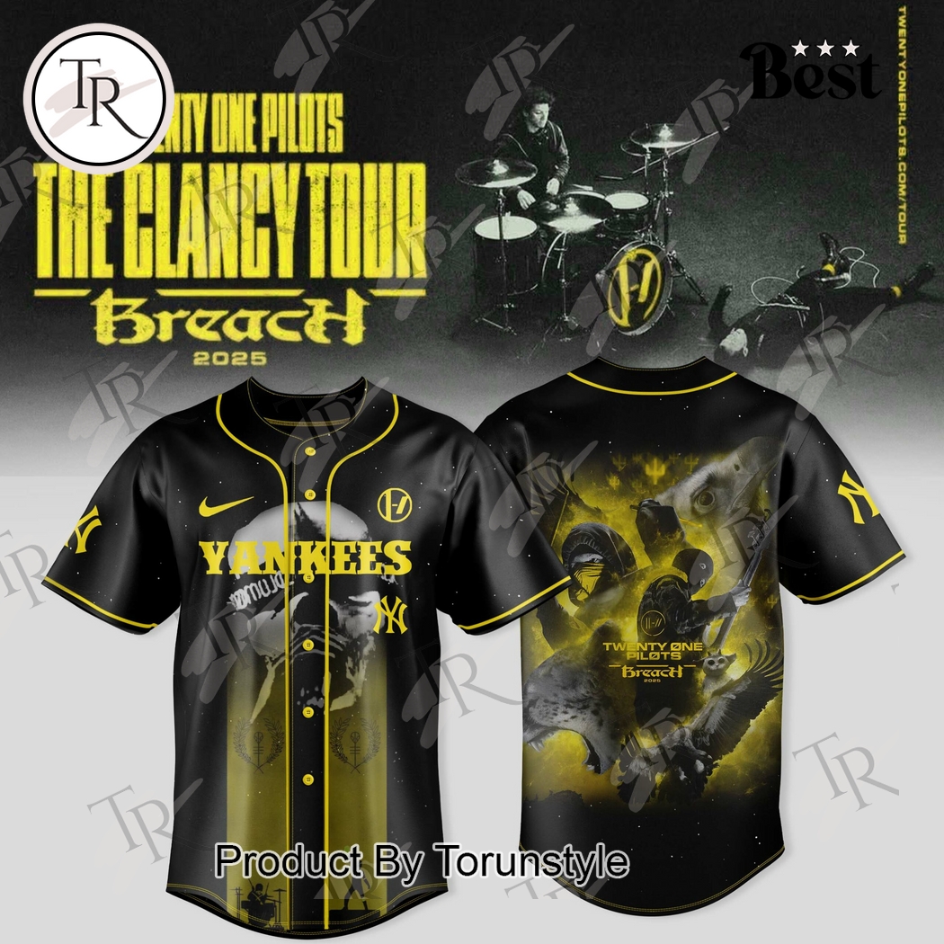 New York Yankees X Twenty One Pilots The Clancy Tour: Breach 2025 Baseball Jersey New York Yankees X Twenty One Pilots The Clancy Tour: Breach 2025 Baseball Jersey