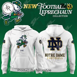 Notre Dame Fighting Irish New Football Leprechaun Collection White Hoodie