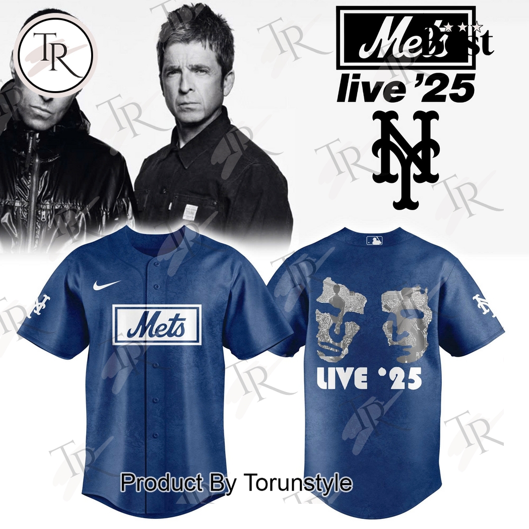 Oasis Rock Band X New York Mets Live 25' Special Edition Blue Baseball Jersey Oasis Rock Band X New York Mets Live 25' Special Edition Blue Baseball Jersey
