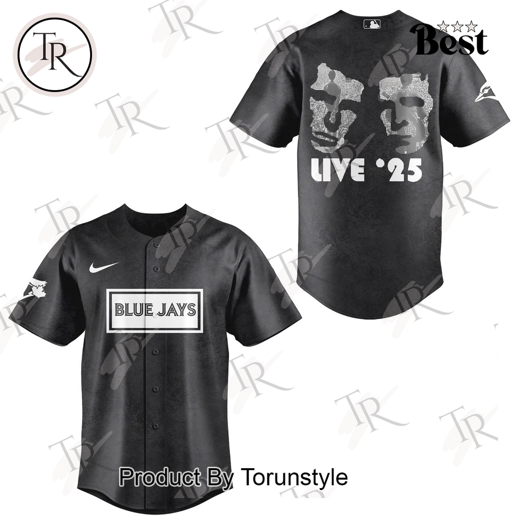 Oasis Rock Band X Toronto Blue Jays Live 25' Special Edition Baseball Jersey Oasis Rock Band X Toronto Blue Jays Live 25' Special Edition Baseball Jersey