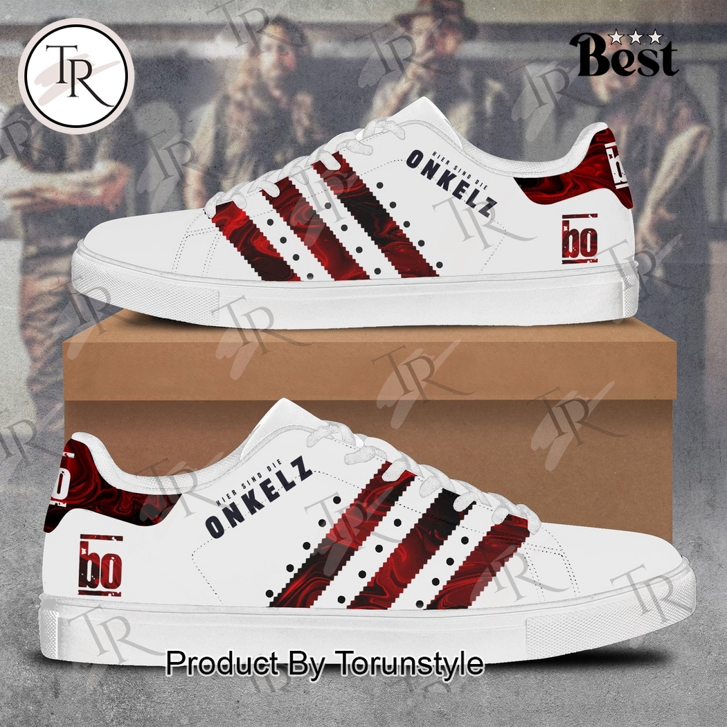 Onkelz Special Edition White With Red Stripes Stan Smith Onkelz Special Edition White With Red Stripes Stan Smith