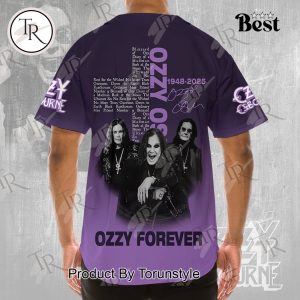 Ozzy Osbourne 1948-2025 Prince Of Darkness Forever Thank You For The Memories Baseball Jersey