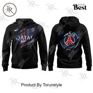 Paris Saint-Germain Ripped Slash Pattern Special Edition Black Hoodie