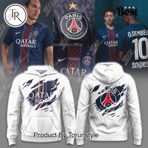 Paris Saint-Germain Ripped Slash Pattern Special Edition White Hoodie
