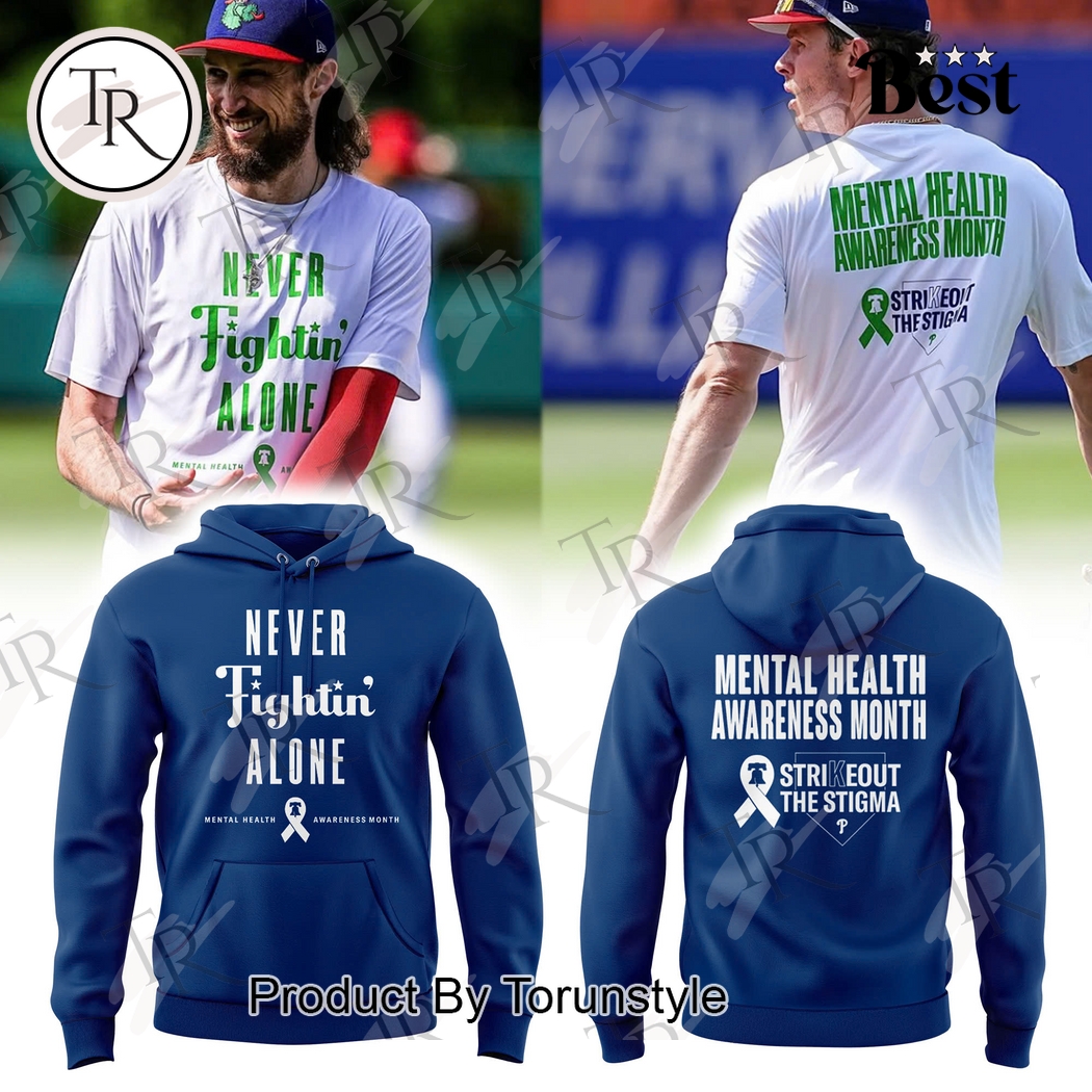 Philadelphia Phillies Mental Health Awareness NIGHT Blue Edition Hoodie