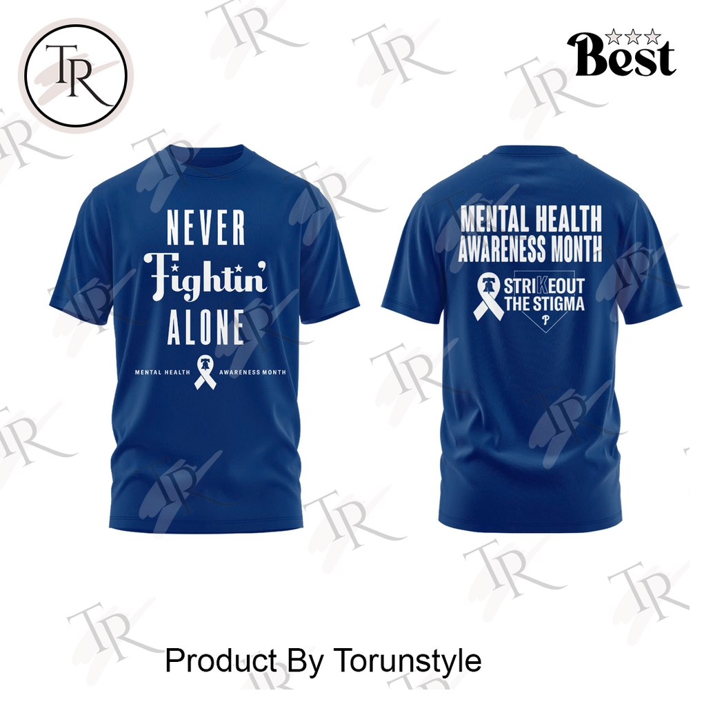 Philadelphia Phillies Mental Health Awareness NIGHT Blue Edition Hoodie Philadelphia Phillies Mental Health Awareness NIGHT Blue Edition Hoodie