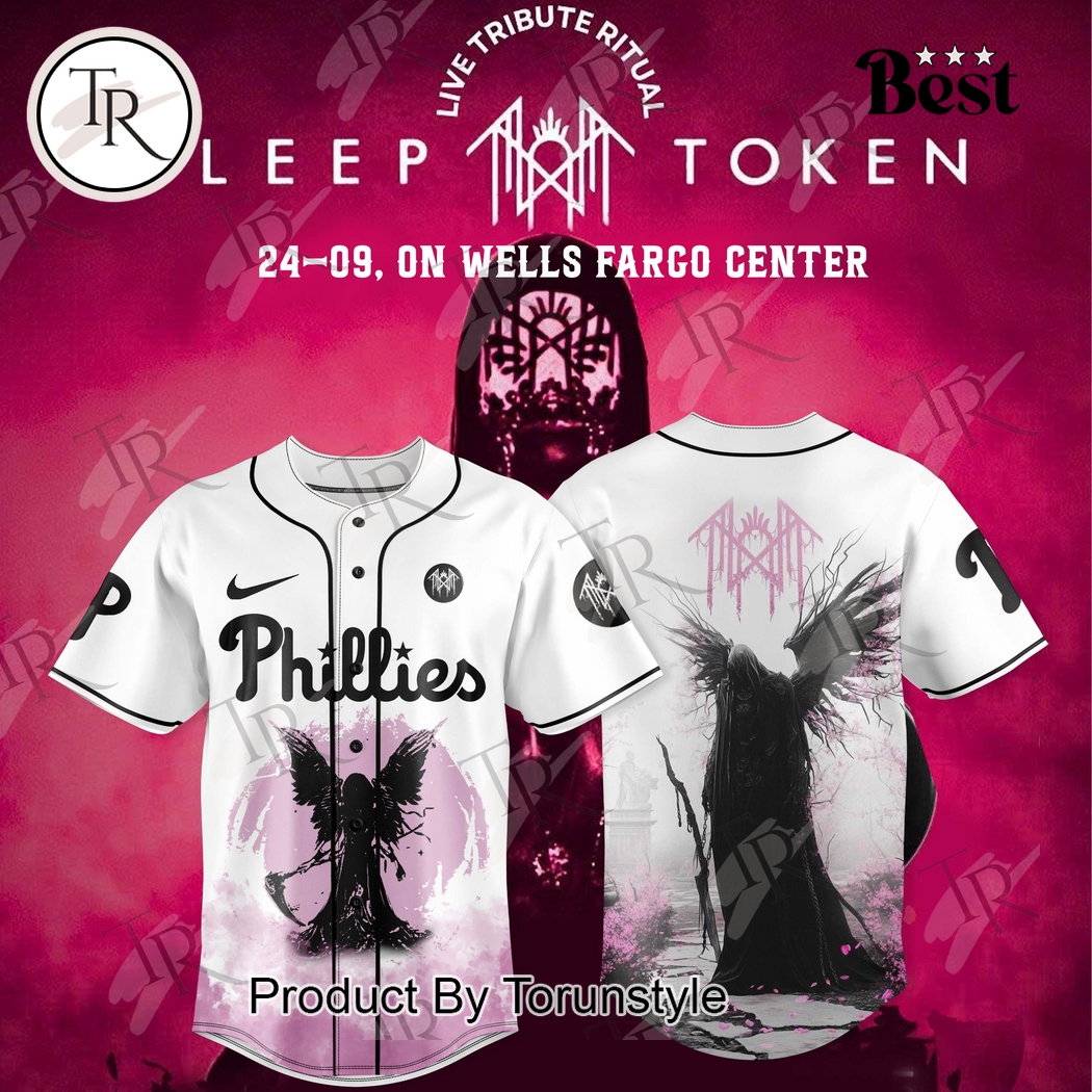 Philadelphia Phillies X Sleep Token Even in Arcadia Tour Limited Edition Baseball Jersey Philadelphia Phillies X Sleep Token Even in Arcadia Tour Limited Edition Baseball Jersey