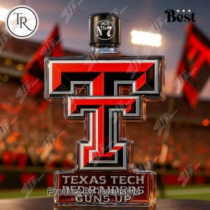 Texas Tech Red Raiders Guns Up Whiskey Bottle