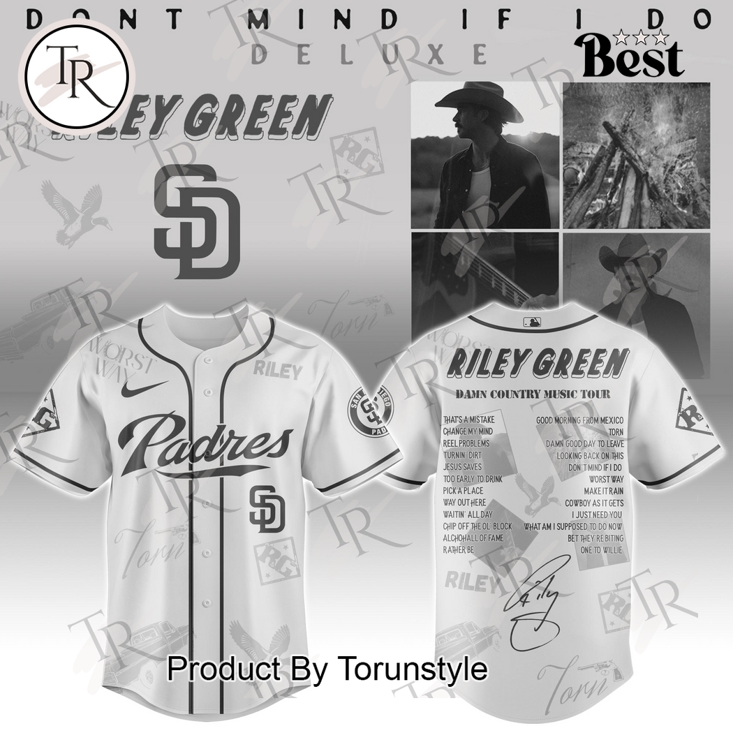 San Diego Padres X Riley Green Tour Damn Country Music 2025 Limited Edition Baseball Jersey San Diego Padres X Riley Green Tour Damn Country Music 2025 Limited Edition Baseball Jersey
