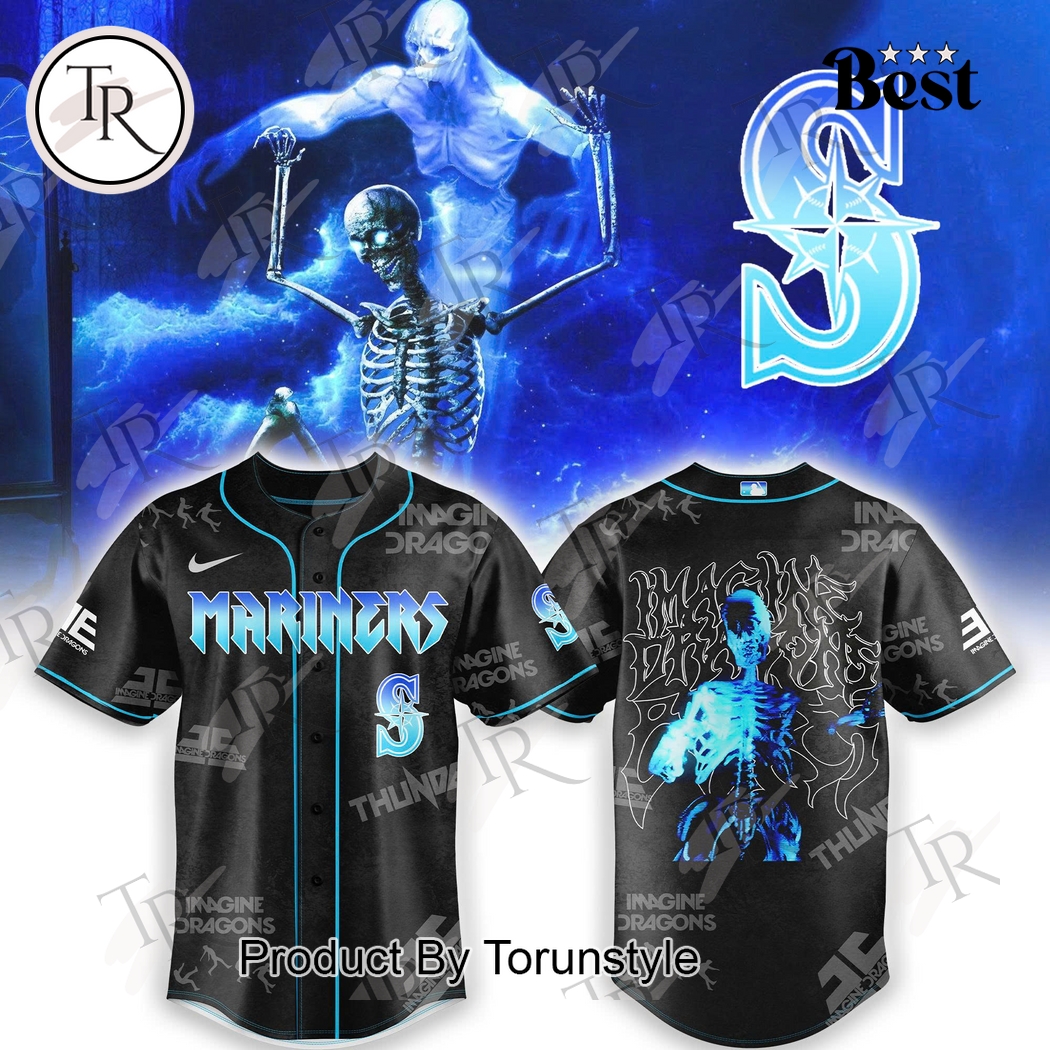 Seattle Mariners X Imagine Dragons Bones Skelly 2025 Limited Edition Baseball Jersey Seattle Mariners X Imagine Dragons Bones Skelly 2025 Limited Edition Baseball Jersey