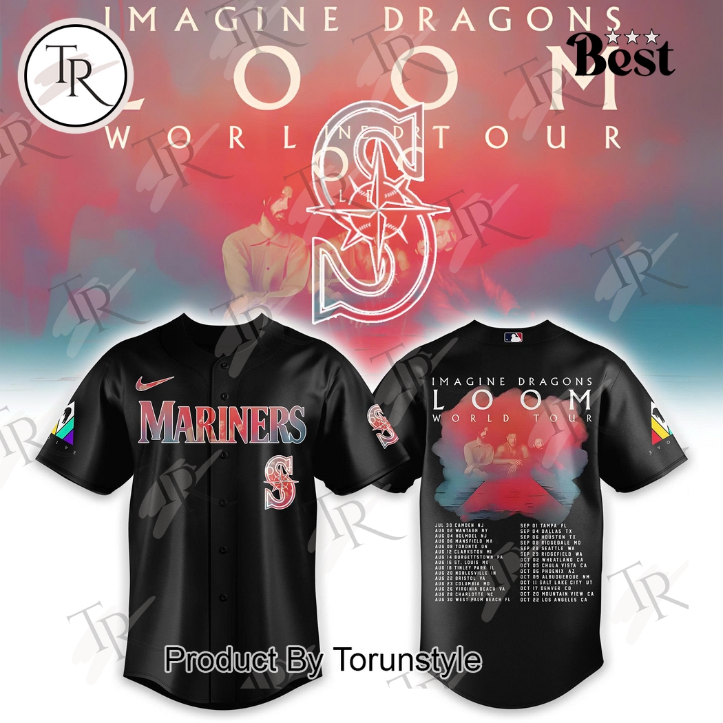 Seattle Mariners X Imagine Dragons Loom World Tour 2025 Baseball Jersey Seattle Mariners X Imagine Dragons Loom World Tour 2025 Baseball Jersey