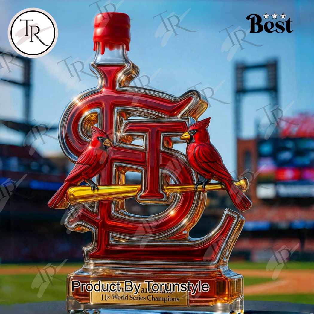 St.Louis Cardinals 11X World Series Champions Whiskey Bottle