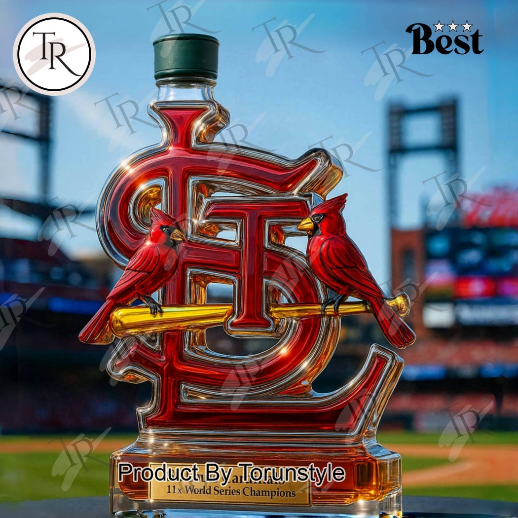 St.Louis Cardinals 11X World Series Champions Whiskey Bottle