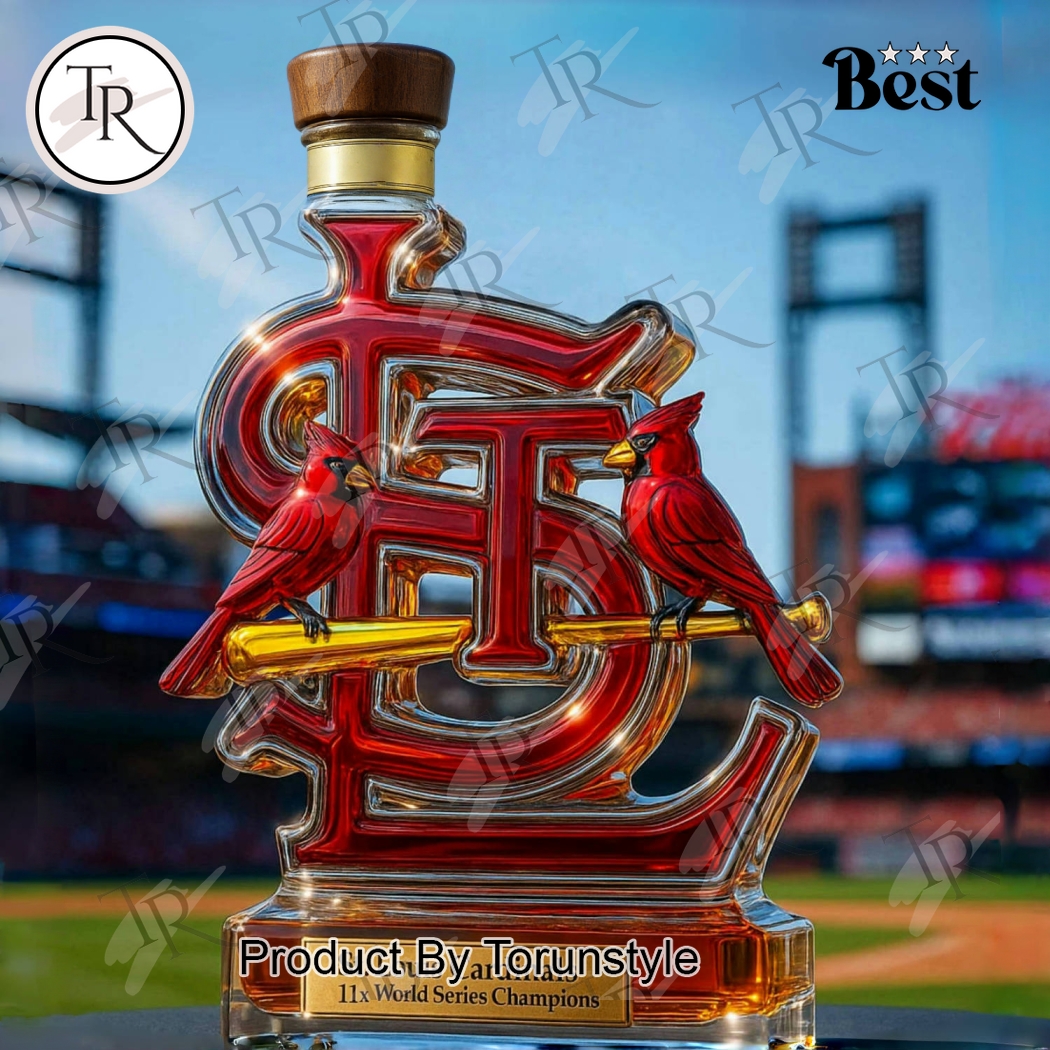 St.Louis Cardinals 11X World Series Champions Whiskey Bottle