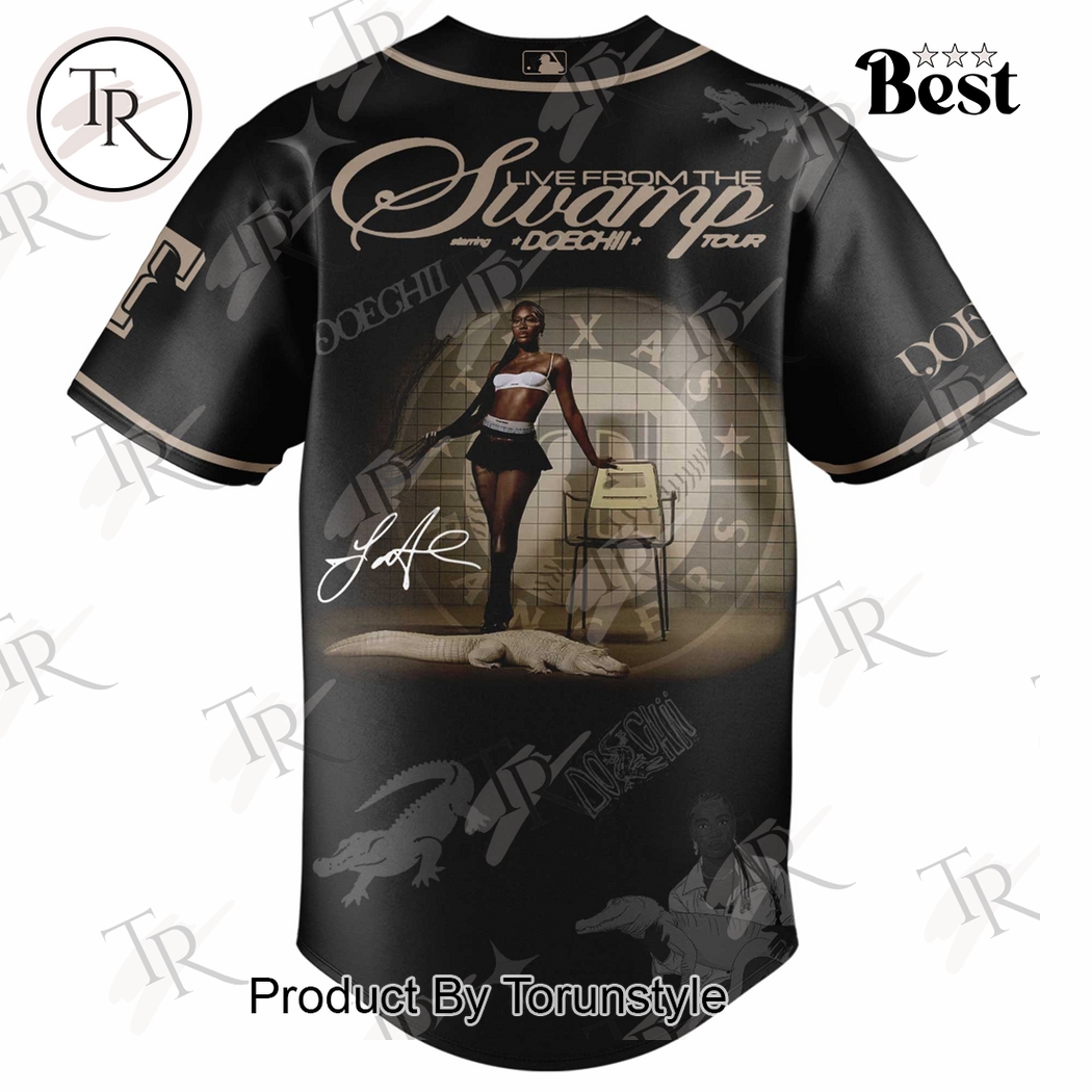 Texas Rangers X Doechii Live From the Swamp Tour 2025 Special Edition Baseball Jersey Texas Rangers X Doechii Live From the Swamp Tour 2025 Special Edition Baseball Jersey