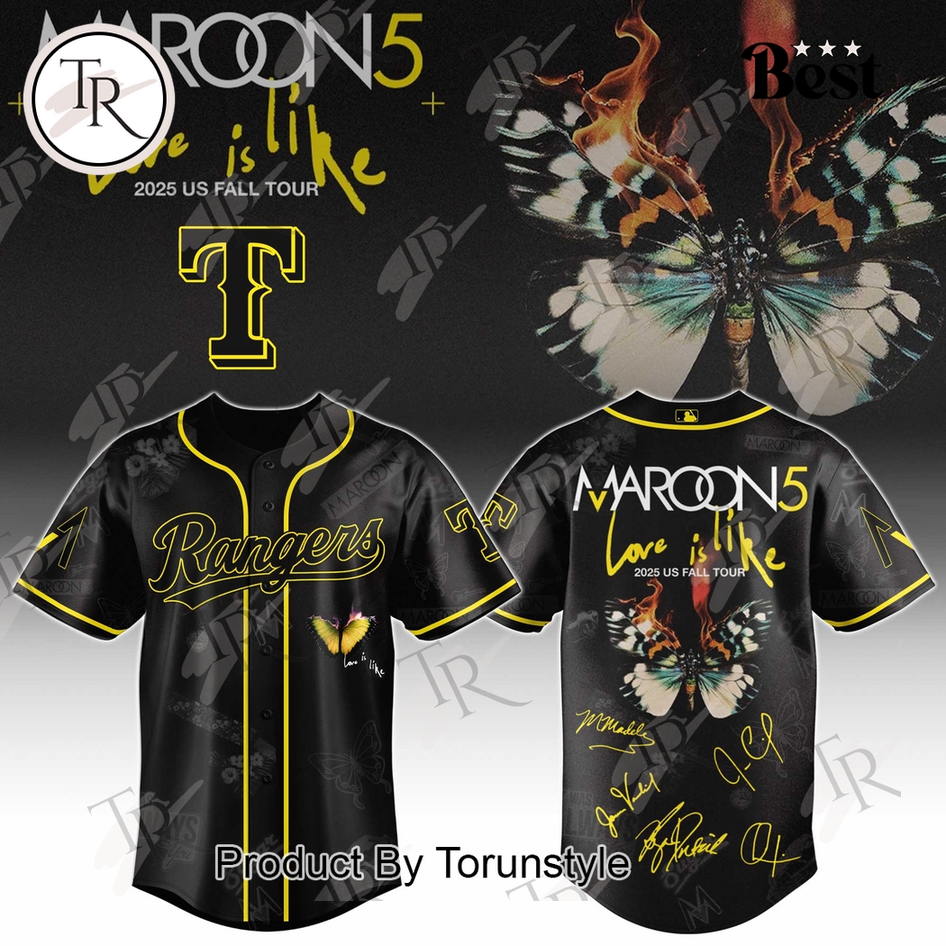 Texas Rangers X Maroon 5 Love Is Like Special Edition 2025 Baseball Jersey Texas Rangers X Maroon 5 Love Is Like Special Edition 2025 Baseball Jersey