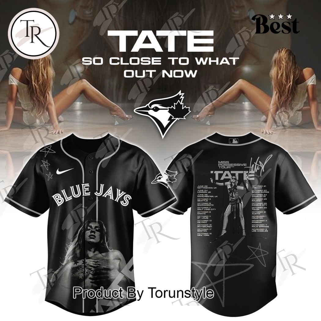 Toronto Blue Jays X Tate McRae Tour 2025 Miss Possessive Limited Edition Baseball Jersey Toronto Blue Jays X Tate McRae Tour 2025 Miss Possessive Limited Edition Baseball Jersey